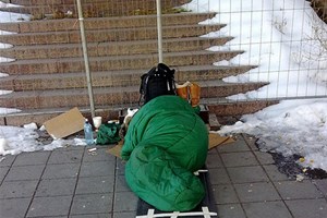 Sans-domicile-fixe pendant l'hiver