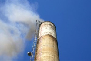 Emissions de gaz à effet de serre d'une cheminée