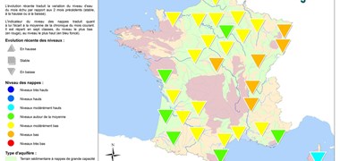 L'ensemble du niveau des nappes phréatiques en France est bas