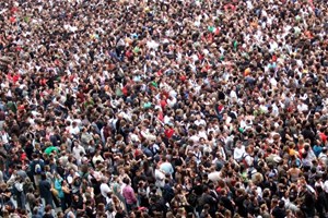 Foule compacte
