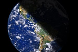Terre dans espace