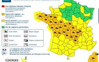 Vents violents : 27 départements en vigilance orange