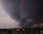 Cyclone et nuages noirs
