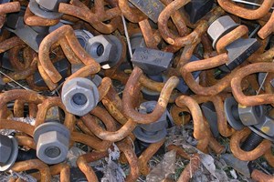 Déchets de ferrailles rouillées