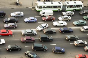 Embouteillage voitures pollution