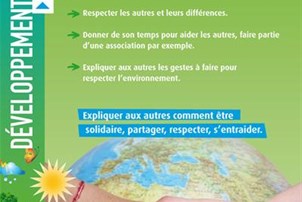 Affiche développement durable aider les autres