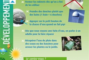 Affiche développement durable faire économies d’eau