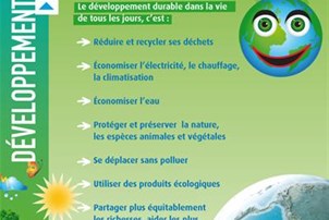Affiche développement durable pour un monde meilleur