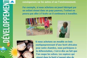 Affiche développement durable penser aux autres