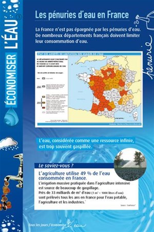 Affiche pénuries d'eau en France