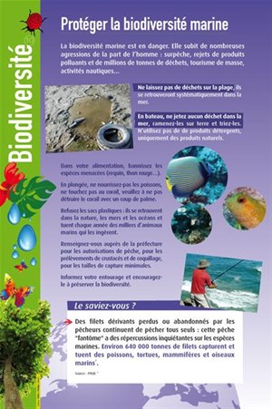 Affiche protection biodiversité marine