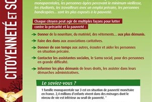 Affiche solidarité avec les plus démunis
